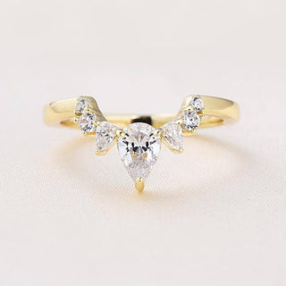 Yellow Gold Classic Round Cut Solitaire Wedding Set Evani Naomi Jewelry