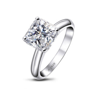 3ct Princess Cut Diamond Classic Solitaire Engagement Ring - Evani Naomi Jewelry