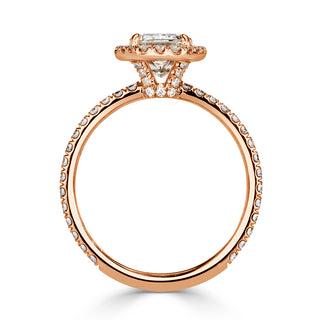 2.40 ct Halo Radiant Cut Diamond Engagement Ring-Evani Naomi Jewelry