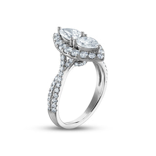 2 ctw Pear Cut Diamonds Engagement Ring - Evani Naomi Jewelry