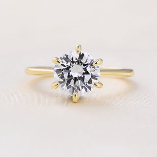 2.0 ct Classic Round Cut Yellow Gold Solitaire Wedding Set