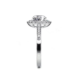 2 ct Round Cut Diamond Halo Engagement Ring-Evani Naomi Jewelry