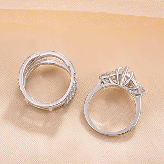 1.5 ct Marquise Cut Insert Wedding Ring Set