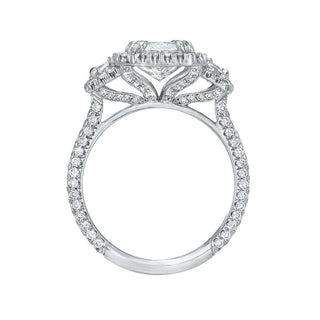 2.5 ct Radiant Cut Three Stone Engagement Ring